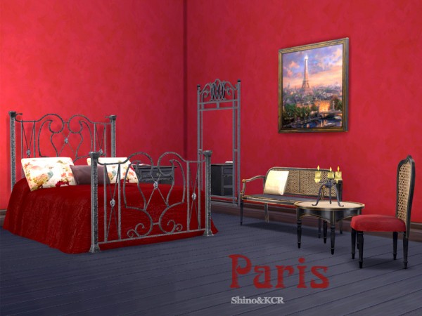  The Sims Resource: Paris Bedroom by ShinoKCR