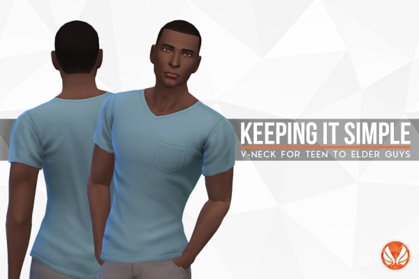  Simsational designs: Keeping It Simple V neck Tee