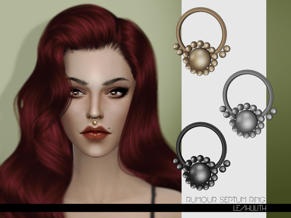  The Sims Resource: Rumour Septum Ring by LeahLilith