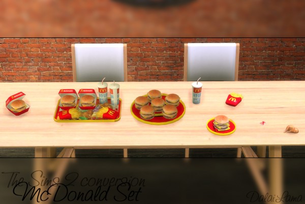  The Sims Lover: McDonald Set by Dalai Lama