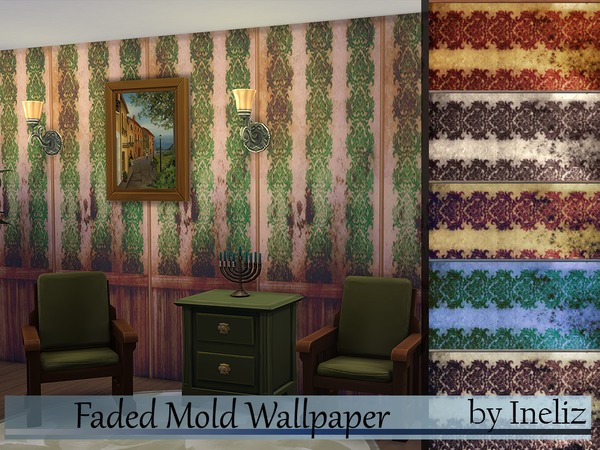 The Sims Resource: Faded Mold Wallpaper by Ineliz