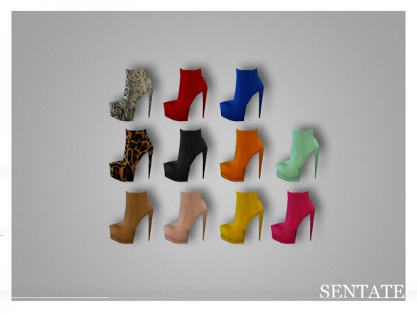  The Sims Resource: Yakuza Heel Collection   Ankle Boot by Sentate