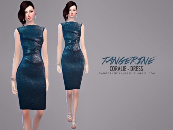  The Sims Resource: Coralie   Dress by Tangerine simblr