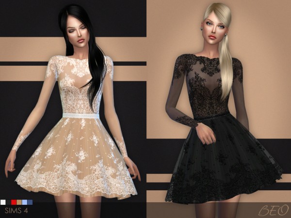  BEO Creations: Lace short dress