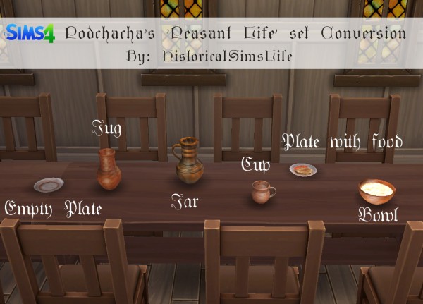  History Lovers Sims Blog: Podchachas Peasant Life Set Conversion