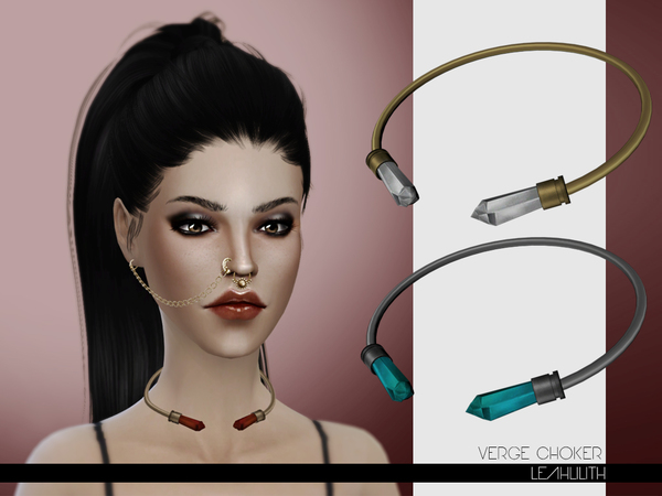  The Sims Resource: Verge Choker by LeahLilith