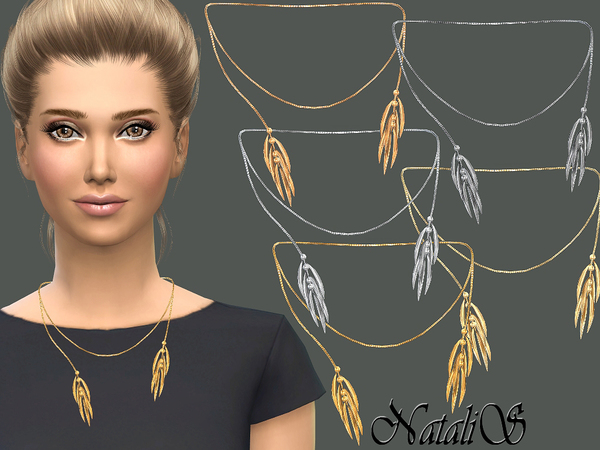  The Sims Resource: Thorn like tassel necklace by NataliS