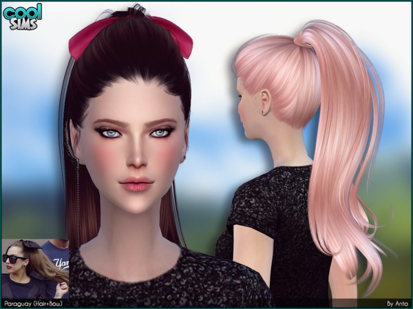  The Sims Resource: Anto   Paraguay (Hair + Bows)