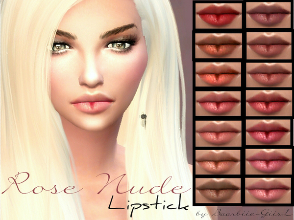  The Sims Resource: Rose Nude Lipstick by Baarbiie GiirL
