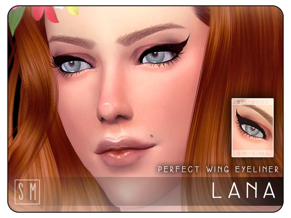 The Sims Resource: Lana    Perfect Wing Eyeliner by Screaming Mustard