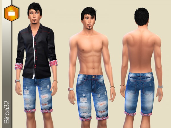  The Sims Resource: Fashion man   Red Denim