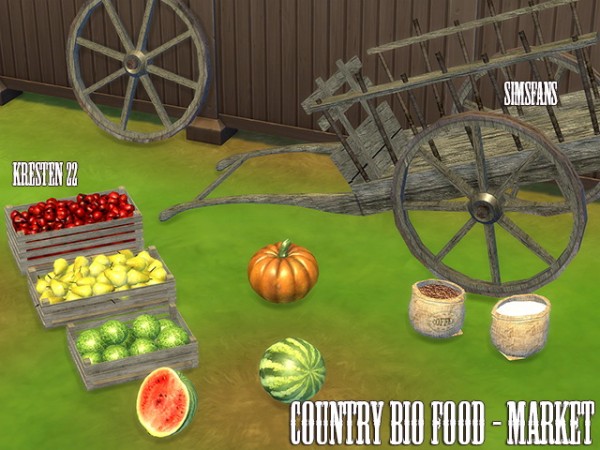  Sims Fans: Country bio food   Market by Kresten22