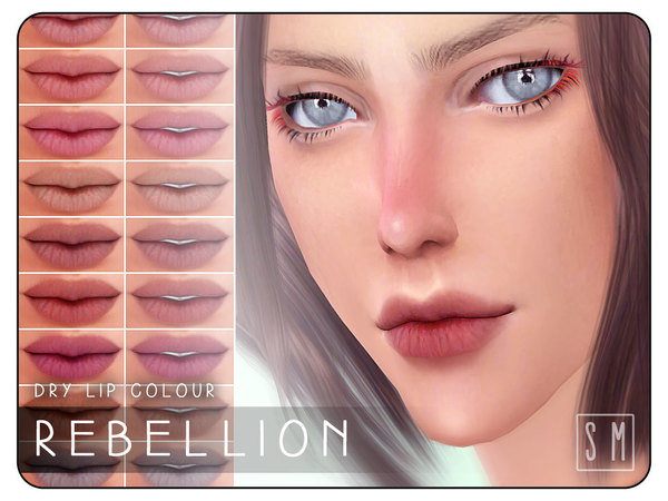  The Sims Resource: Rebellion    Dry Lip Colour by Screaming Mustard