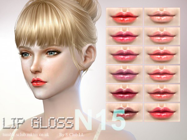  The Sims Resource: Lipstick F15 by S Club