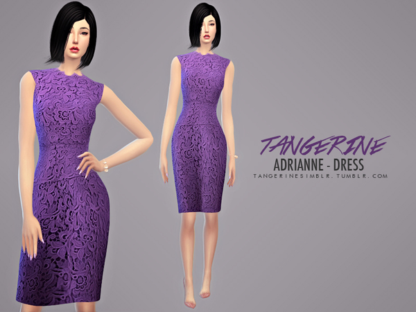  Sims Fans: Adrianne   Dress by Tangerine