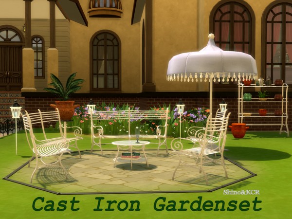  The Sims Resource: Cast Iron Gardenset by ShinoKCR
