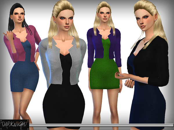  The Sims Resource: Luxe Dress with Short Blazer by DarkNighTt