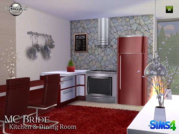  Jom Sims Creations: MC BRIDE kitchen and livingroom