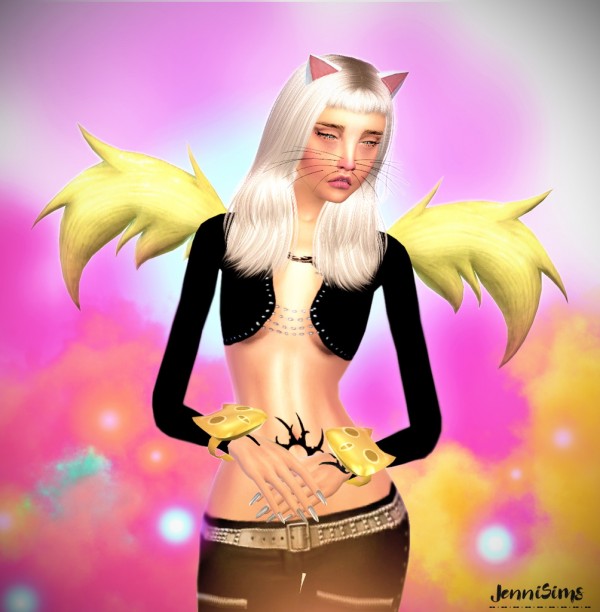  Jenni Sims: Collection Neko Cat Set Accessory (Wings, Whiskers, Ears, Bracelet)