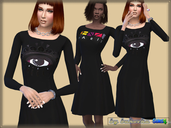  The Sims Resource: Dress Kenzo by Bukovka