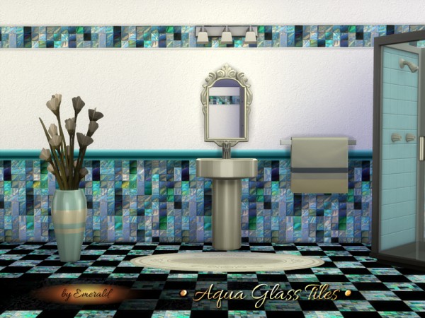  The Sims Resource: AquaGlass Tiles by Emerald
