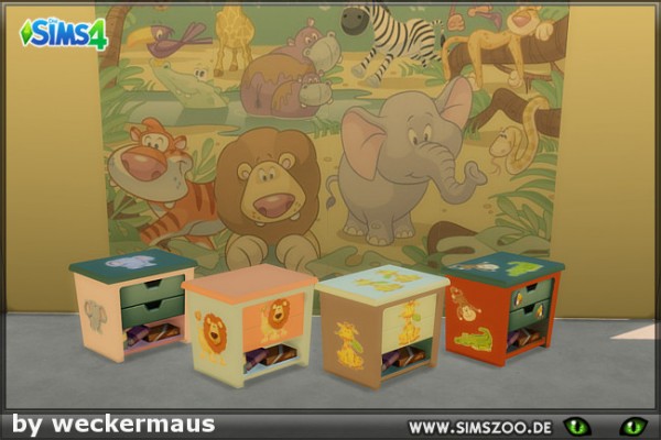  Blackys Sims 4 Zoo: Safari kids nightstand
