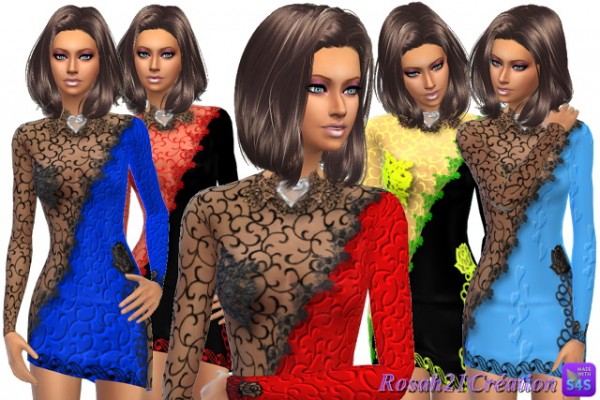  Sims Dentelle: Dentelle glamour dress