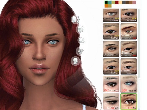  The Sims Resource: Eyebrows 04F by S Club