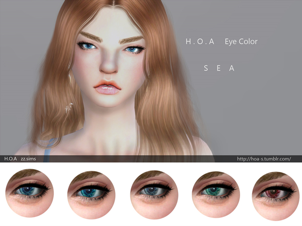  The Sims Resource: H.O.A eye color SEA by Syrenahoa