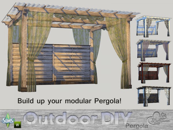  The Sims Resource: DIY Modular Pergola by BuffSumm