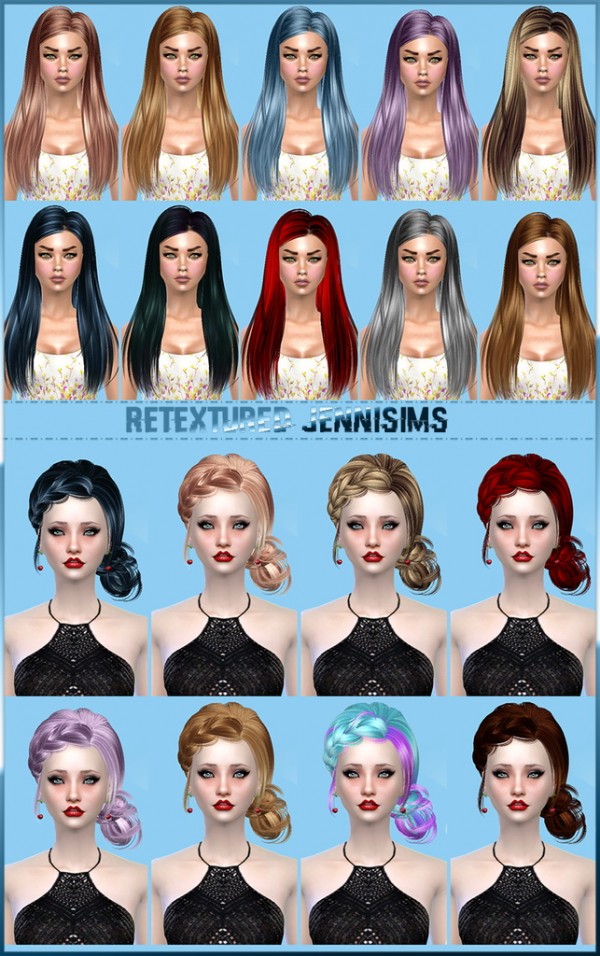  Jenni Sims: Butterflysims hairstyle 092 , 143 retextured