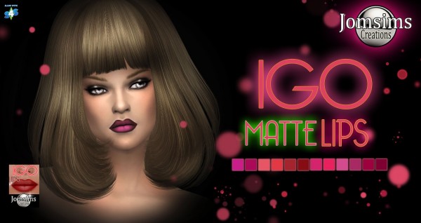  Jom Sims Creations: IGO MATTE LIPS