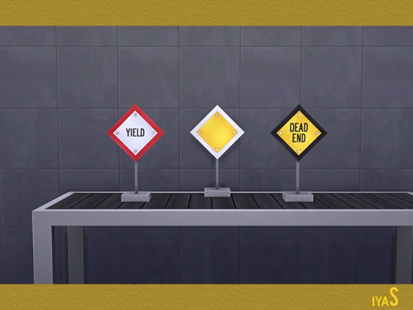  The Sims Resource: Traffic Signs Decor Set by Soloriya