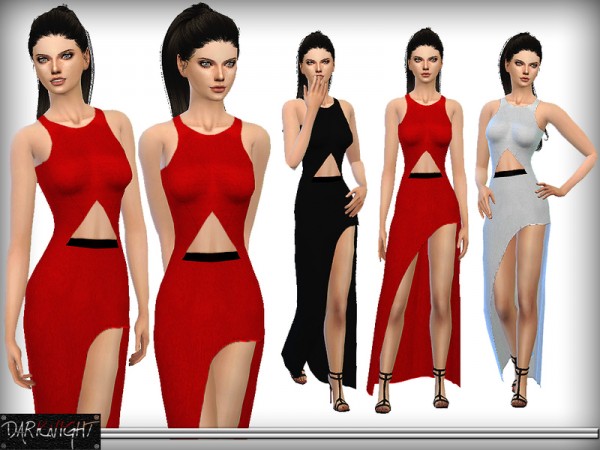  The Sims Resource: Smooth Line Maxi Dress by DarkNighTt