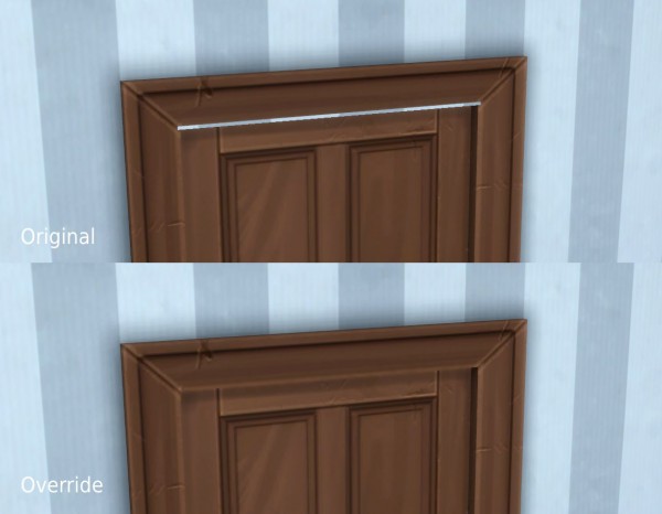  Mod The Sims: Wall Mask Fixes for Maxis Wood Doors by plasticbox