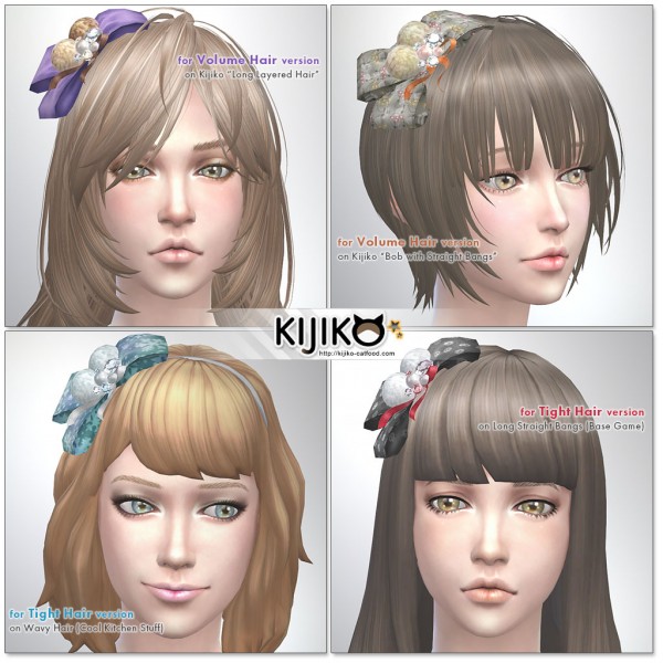  Kijiko: Ribbon and Pompons Hair