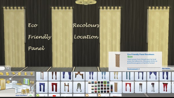  Mod The Sims: Curtain: 25 Eco Friendly Panel Recolours by Simmiller