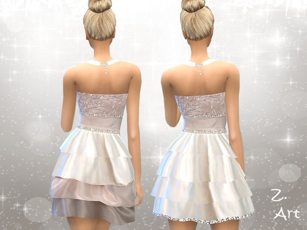  The Sims Resource: Heartbeat dress by Zuckerschnute20