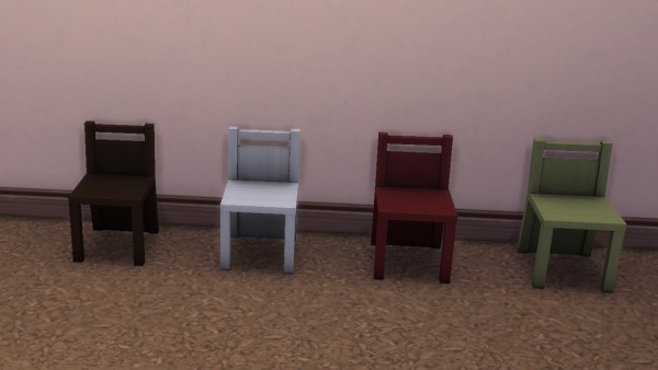 Mod The Sims: Necros set of modern tables and chair by necrodog
