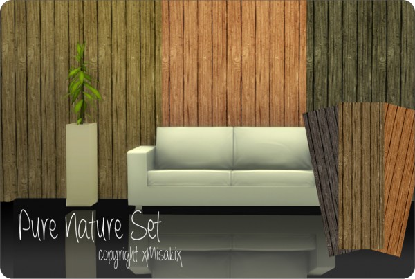  Xmisakix sims: Wood and stone wall sets