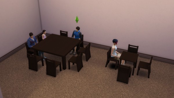 Mod The Sims: Necros set of modern tables and chair by necrodog