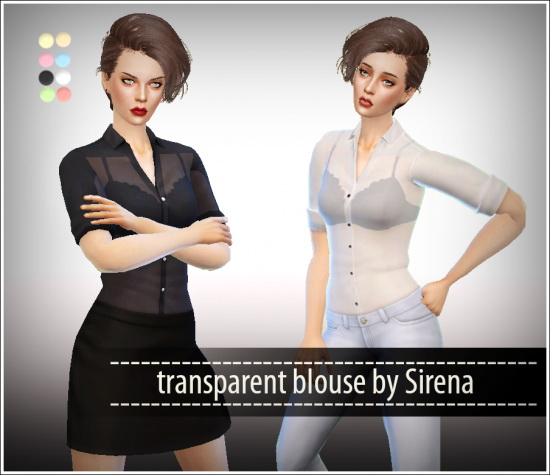  Ladesire Creative Corner: Transparent blouse by Sirena