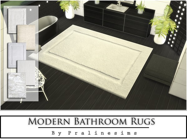  The Sims Resource: Modern Bathroom Rugs by Pralinesims