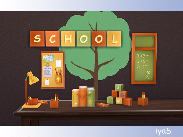  The Sims Resource: School Decor set