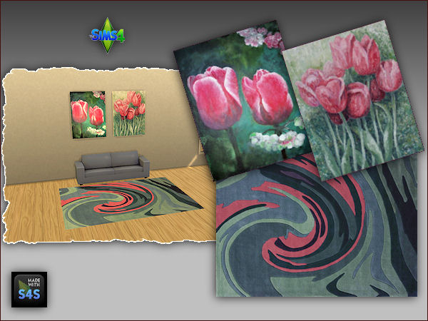  Arte Della Vita: 4 sets including a rug and two paintings