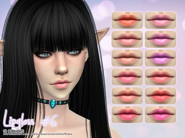  The Sims Resource: Lipgloss 6 by Aveira