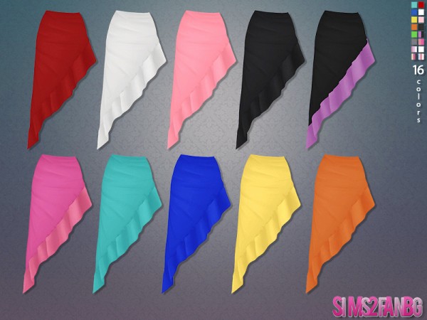  The Sims Resource: 69   Long flared skirt by sims2fanbg