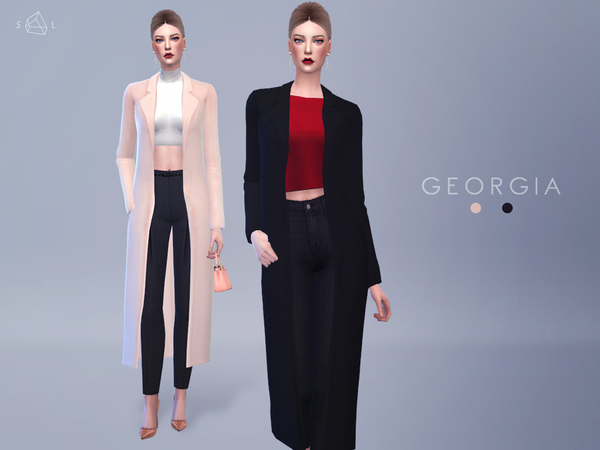  The Sims Resource: Accessory Wool Coat   GEORGIA by Starlord