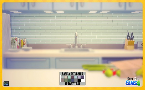  Onyx Sims: Barely Saturated Glass Subway Tiles