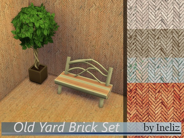  The Sims Resource: Old Yard Brick Set by Ineliz